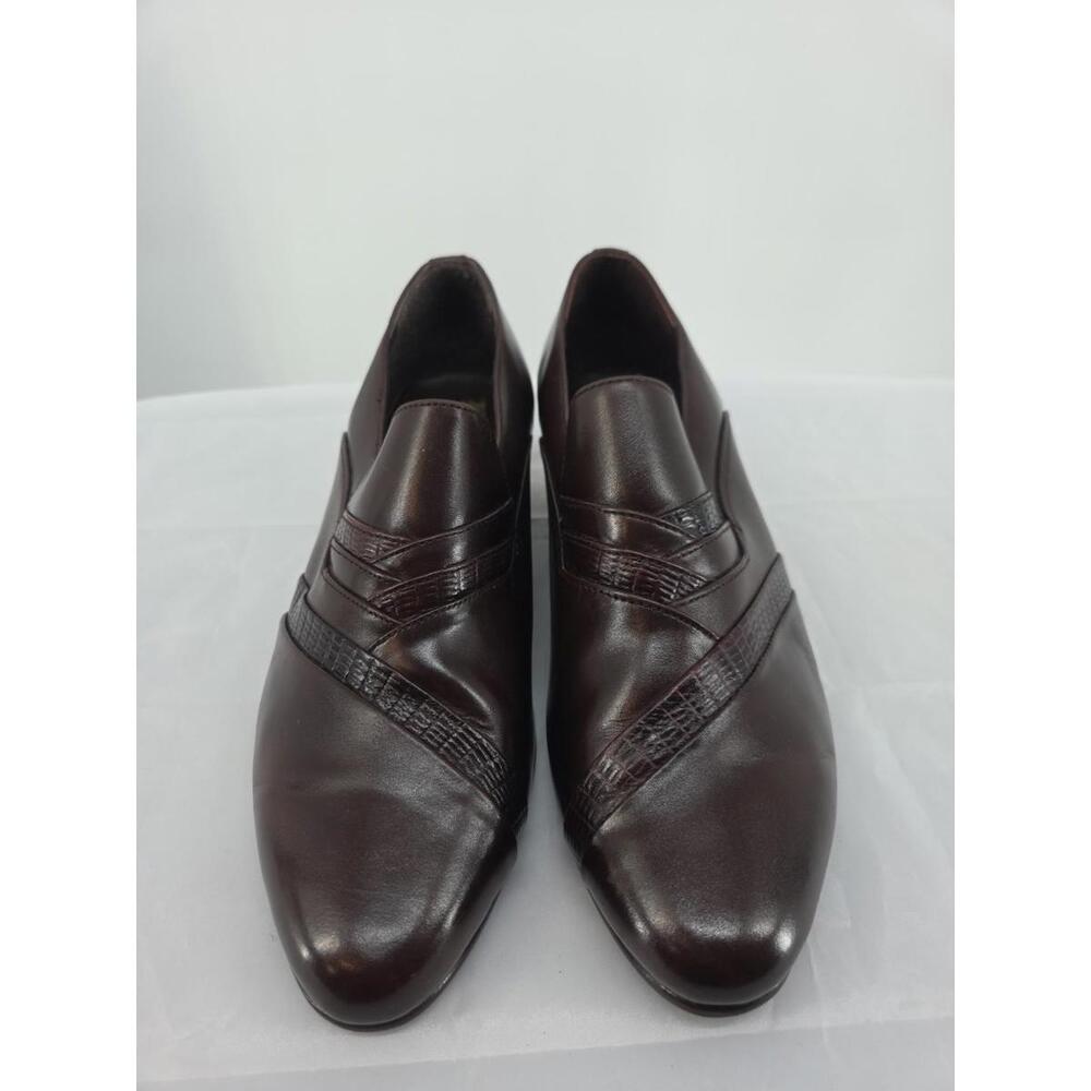 Basini Cuban Leather Brown Dress Shoes 86031 Men's Mixed Size L9.5* R10* Loafers